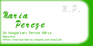 maria percze business card