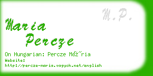 maria percze business card